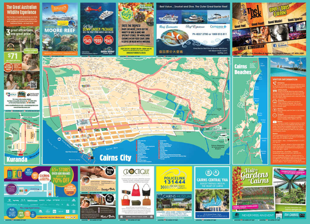 tourist map of cairns city